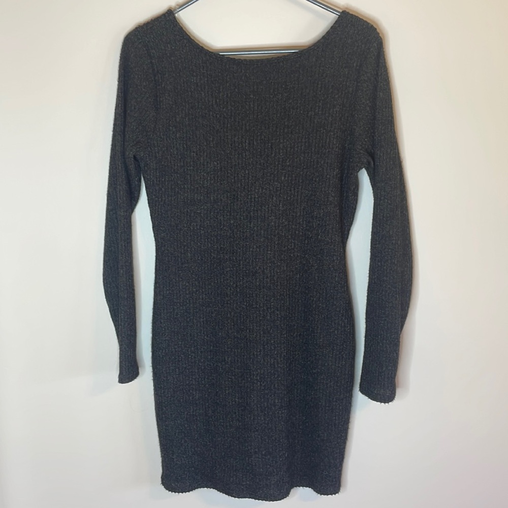 Charlotte Russe NWT Juniors Large Gray Cable Knit Dress
